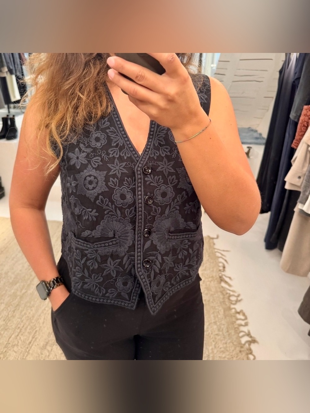 Maison Hotel Embroidered Freddie Vest - small - Picture 4 of 15